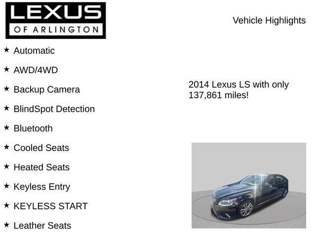 2014 Lexus LS 4dr Sdn AWD