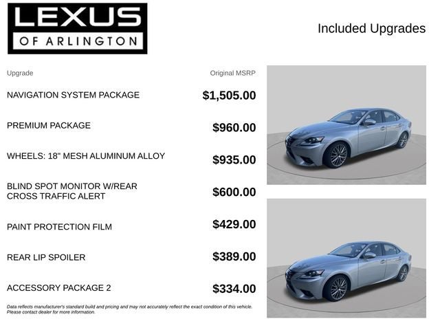 2016 Lexus IS 4dr Sdn AWD