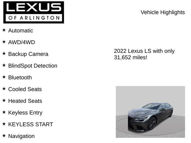 2022 Lexus LS LS 500 F SPORT