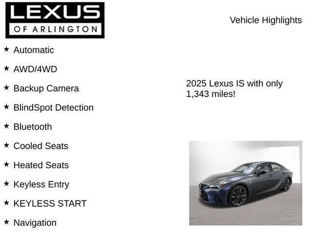 2025 Lexus IS 350 IS 350 F SPORT