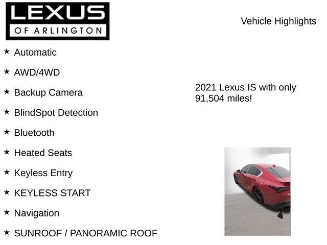 2021 Lexus IS 350 F SPORT