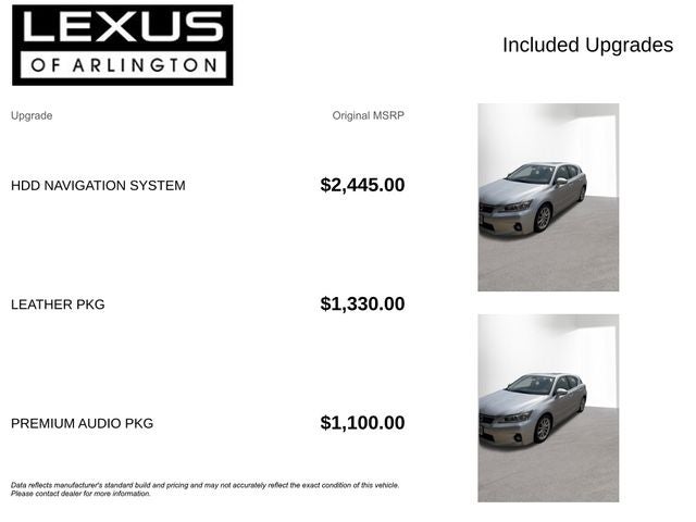 2012 Lexus CT 200h FWD 4dr Hybrid