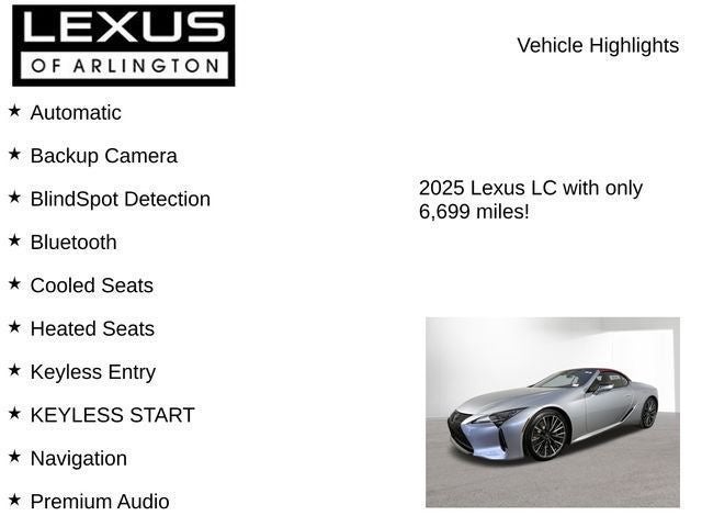 2025 Lexus LC 500 CONVERTIBLE