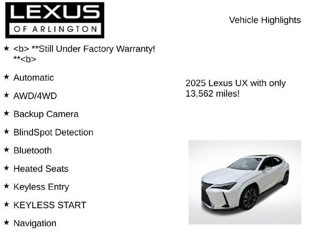 2025 Lexus UX UX 300h