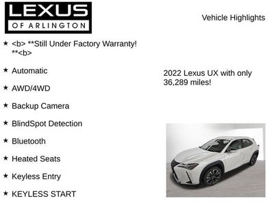 2022 Lexus UX 250h UX 250h