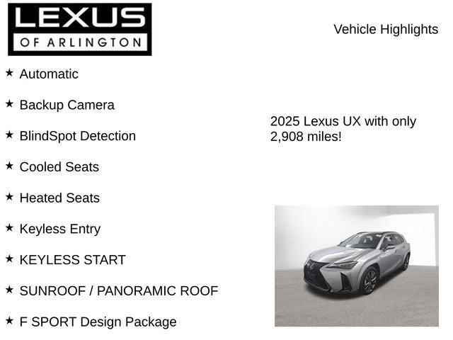 2025 Lexus UX 300h UX 300h F SPORT Design