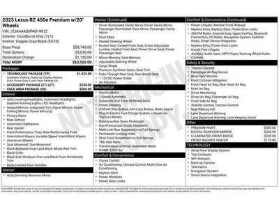 2023 Lexus RZ 450e PREMIUM AWD