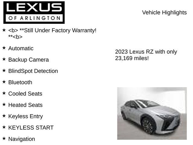 2023 Lexus RZ 450e 450e Luxury