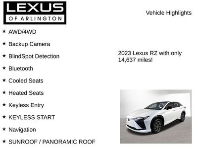 2023 Lexus RZ 450e PREMIUM AWD