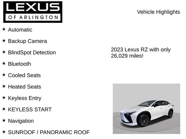 2023 Lexus RZ RZ 450e Luxury