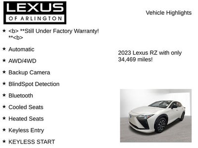2023 Lexus RZ 450e RZ 450e Luxury