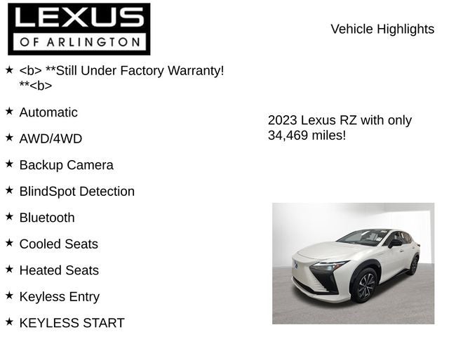 2023 Lexus RZ 450e RZ 450e Luxury