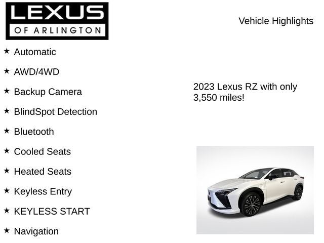 2023 Lexus RZ RZ 450e Luxury
