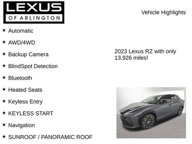 2023 Lexus RZ 450e RZ 450e Luxury