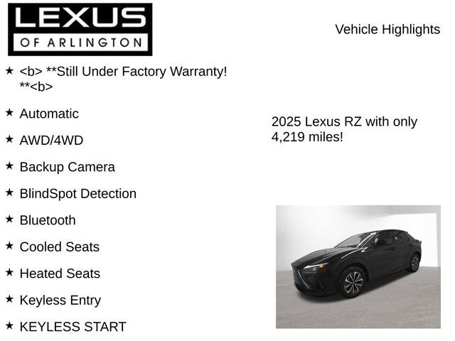 2025 Lexus RZ 450e Premium