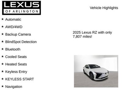 2025 Lexus RZ 450e RZ 450e