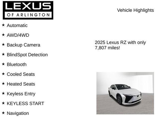 2025 Lexus RZ 450e RZ 450e