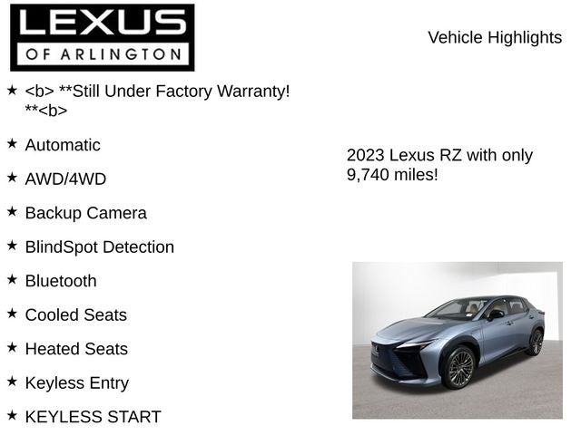 2023 Lexus RZ 450e 450e Luxury