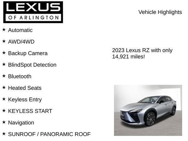 2023 Lexus RZ PREMIUM AWD