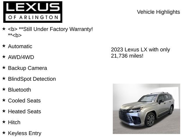 2023 Lexus LX 600 LX 600 Premium