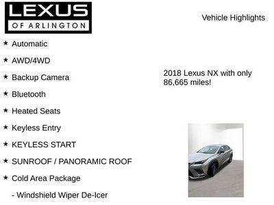 2018 Lexus NX 300 NX 300