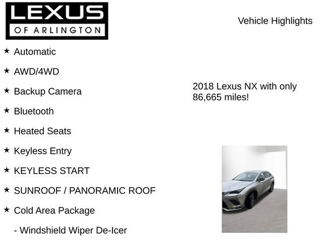 2018 Lexus NX 300 NX 300