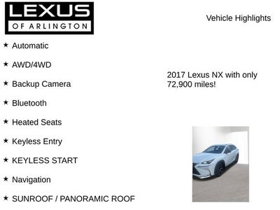 2017 Lexus NX Turbo NX Turbo