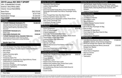 2019 Lexus NX 300 F Sport