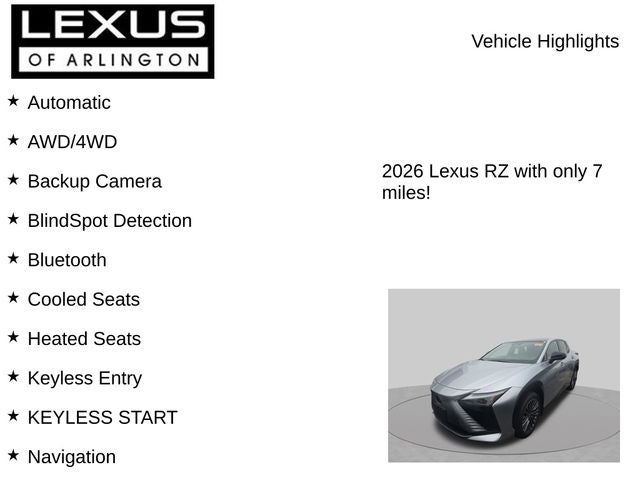 2026 Lexus RZ 450e RZ 450e Luxury