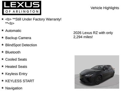 2026 Lexus RZ 350e RZ 350e Premium