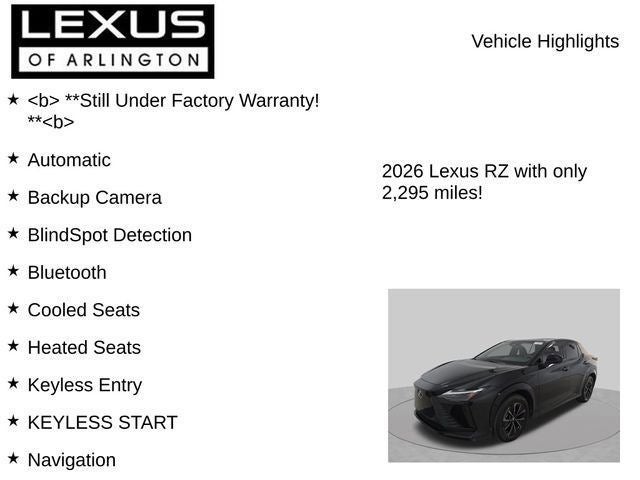 2026 Lexus RZ RZ 350e Premium