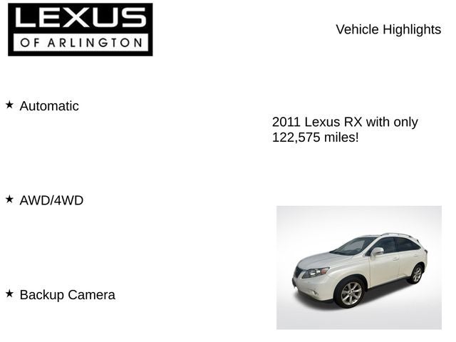 2011 Lexus RX AWD 4dr