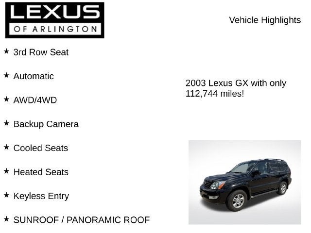 2003 Lexus GX 4dr SUV 4WD