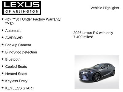 2026 Lexus RX RX 450h+ Luxury