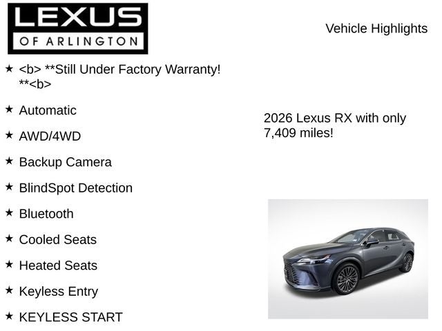 2026 Lexus RX RX 450h+ Luxury