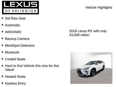 2018 Lexus RX 450hL Luxury