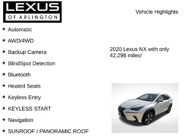 2020 Lexus NX NX 300