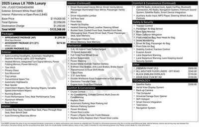 2025 Lexus LX 700h LUXURY