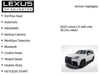 2024 Lexus LX LX 600 F SPORT