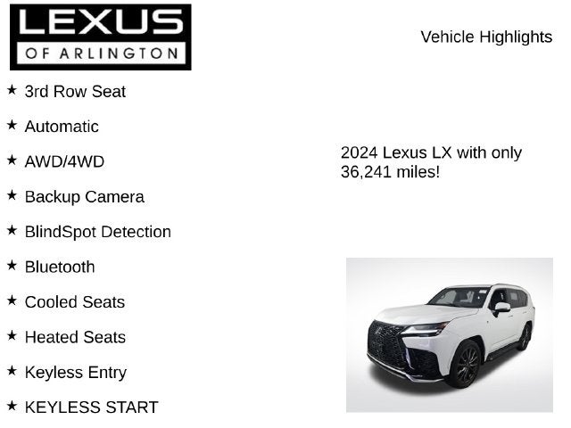 2024 Lexus LX LX 600 F SPORT