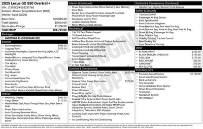 2025 Lexus GX 550 Overtrail+