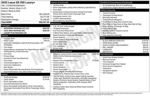 2025 Lexus GX LUXURY PLUS