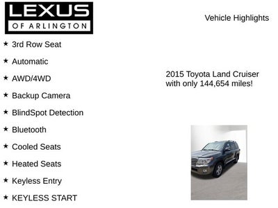 2015 Toyota Land Cruiser 4dr 4WD (Natl)