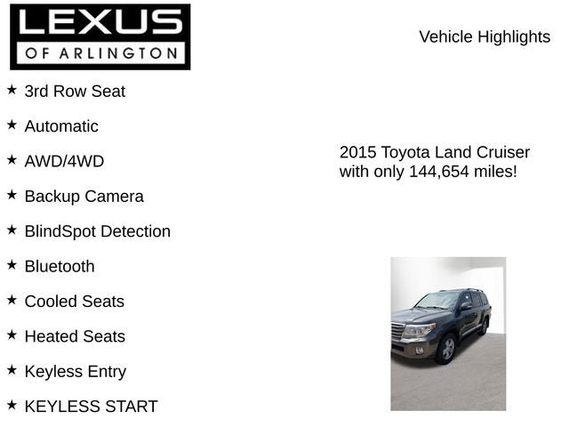 2015 Toyota Land Cruiser 4dr 4WD (Natl)