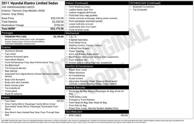 2011 Hyundai Elantra Ltd