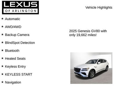 2025 Genesis GV80 2.5T