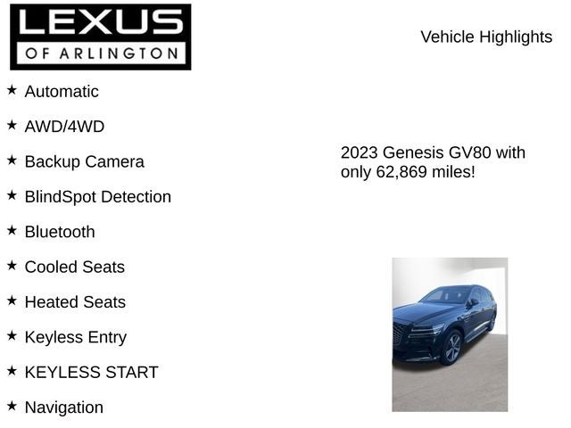 2023 Genesis GV80 2.5T AWD