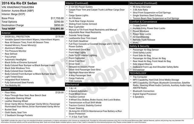 2016 Kia Rio EX