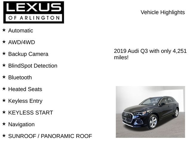 2019 Audi Q3 2.0T Premium Plus quattro