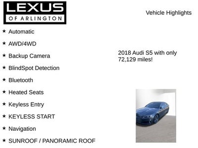 2018 Audi S5 Sportback Premium Plus